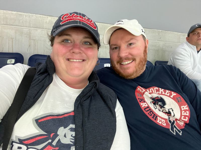 At a Hockey Game
