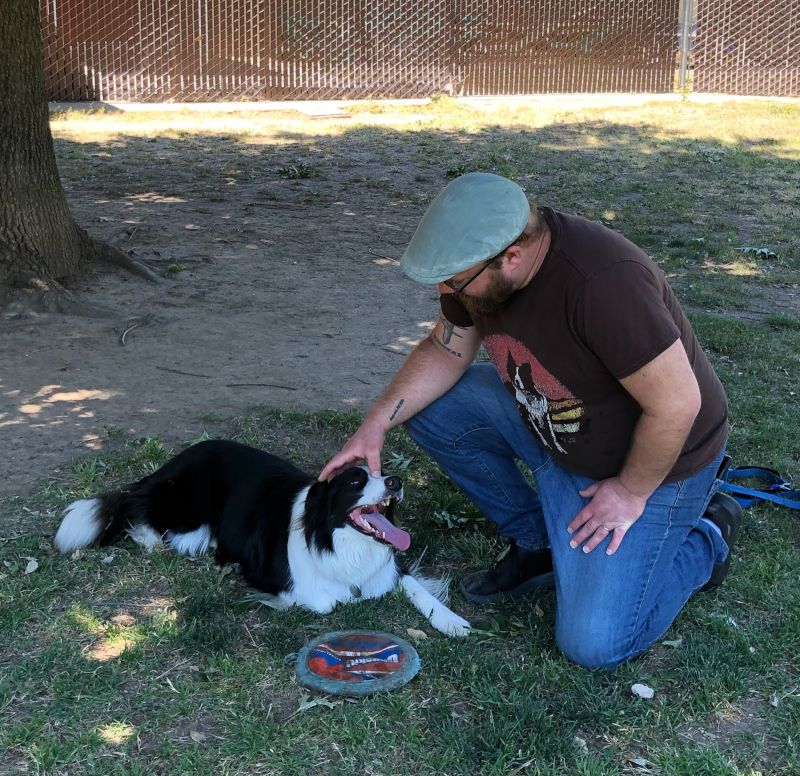 Gabe & Simon Relaxing After a Game of Frisbee