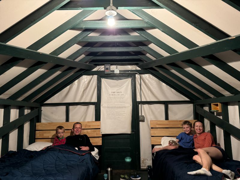 Camping in a Tent Cabin