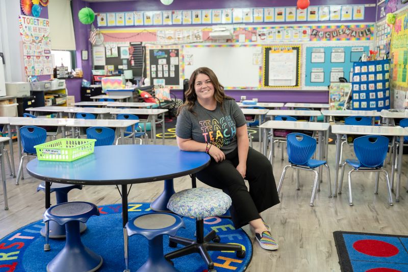 Alissa in Her Classroom