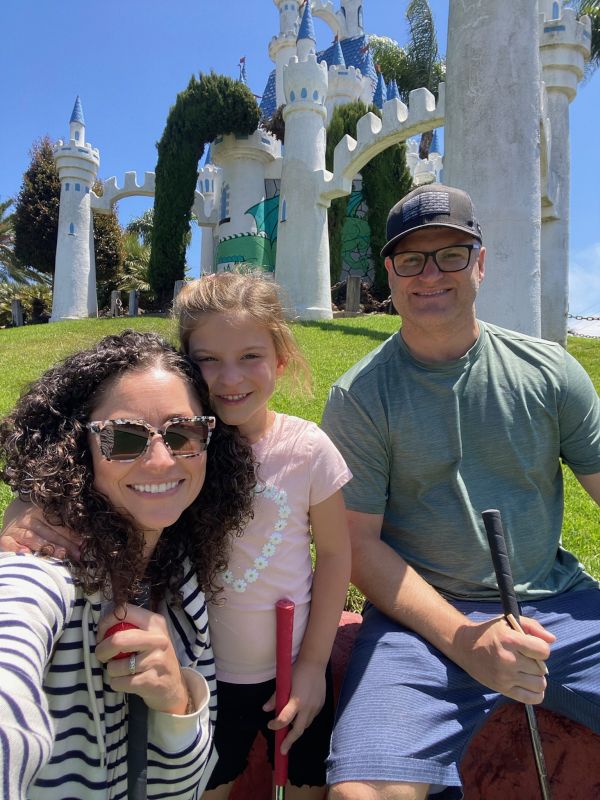 Playing Mini Golf Together